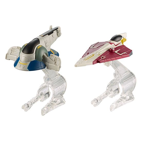 Hot Wheels Star Wars Slave 1 Vs. Jedi Starfighter Starship 2-Pack - Itay-2