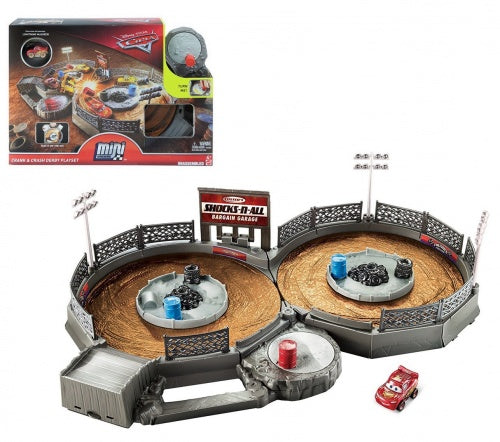 Disney Pixar Cars Mini Racers Crank and Crash Derby Playset - Itay-2