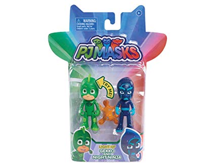 PJ Masks Light Up Gekko and Night Ninja Figure 2 Pack - Itay-2