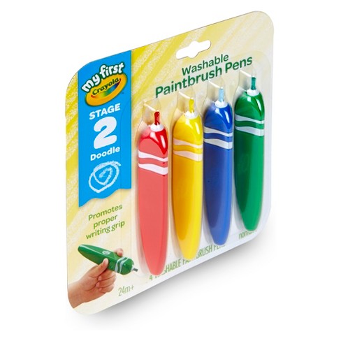 Crayola My First Washable Tripod Grip Paintbrush Pens - Itay-2