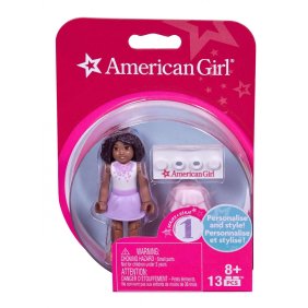 Mega Bloks American Girl White Top and Purple Skirt Mini Figure - Itay-2